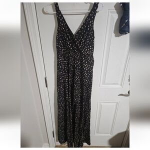 Frame And Partners Faux Wrap Maxi Dress Black And White Size 4